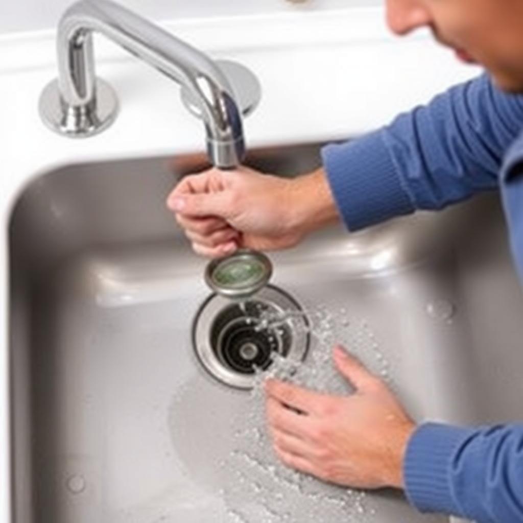 Plunging a sink drain
