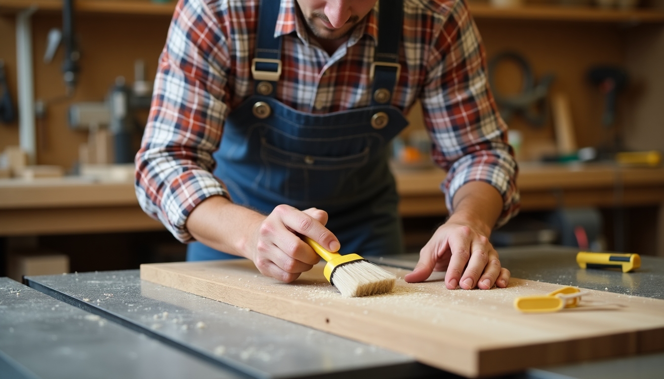 Cleaning a table saw