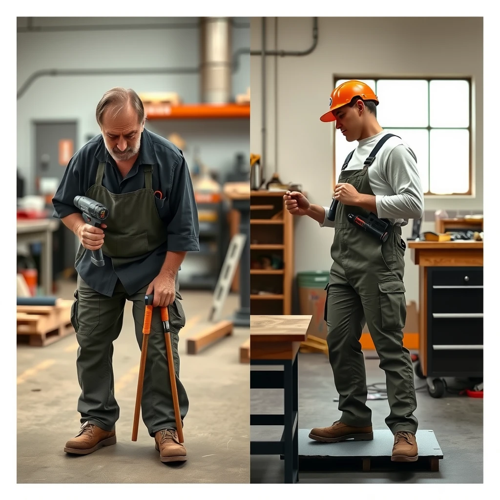 Comparison of worker fatigue with non-ergonomic vs ergonomic tools