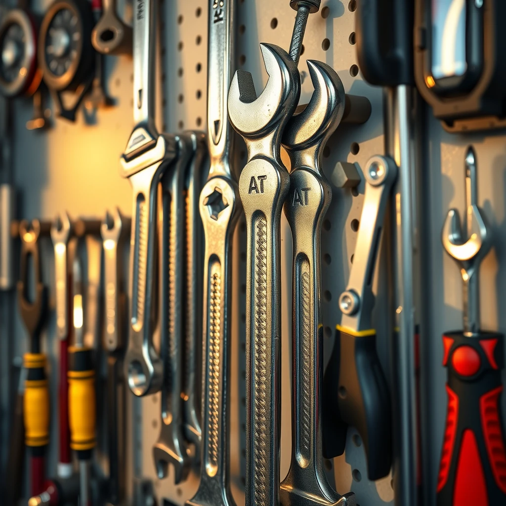 Well-maintained hand tools hanging on a pegboard, showing the results of proper care