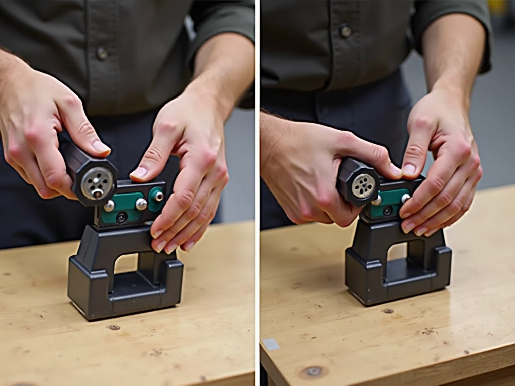 Adjustable tool handle in use