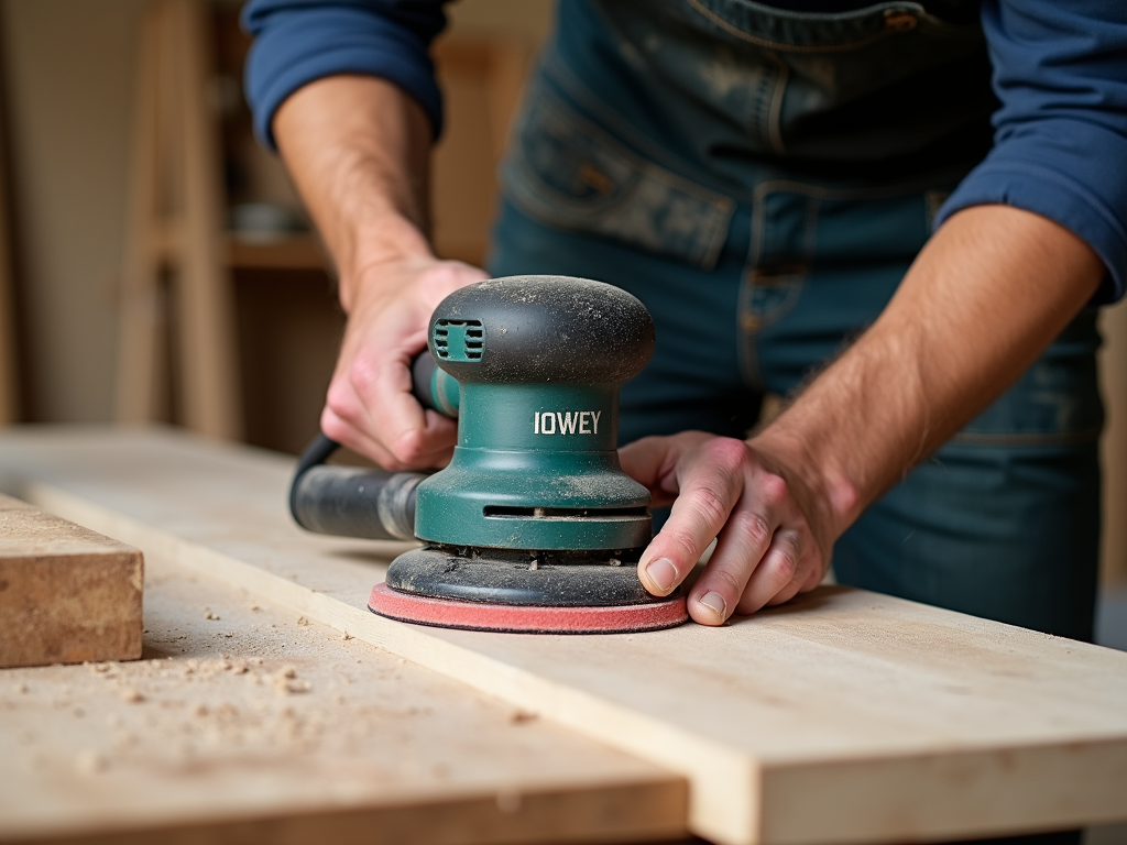 Safe posture with power sander