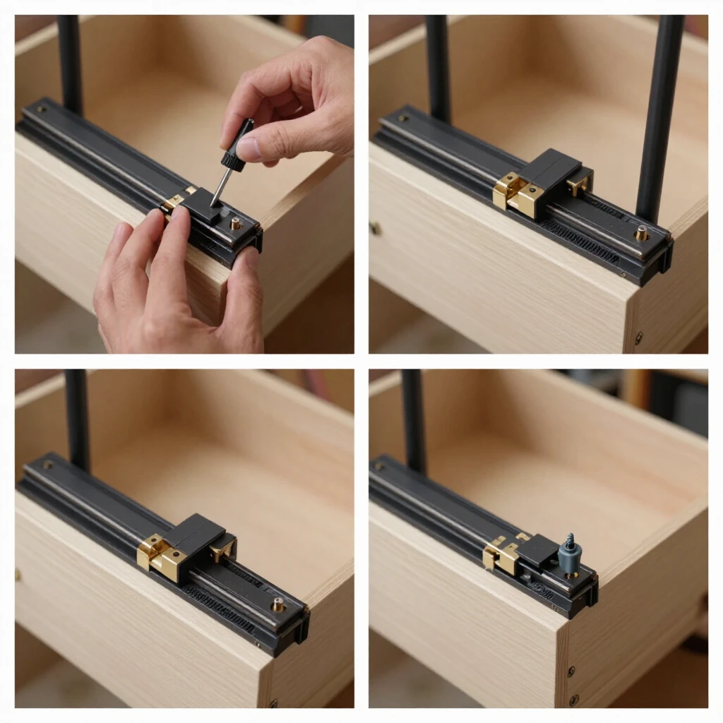 Step-by-step process of cutting dovetail joints using a router jig
