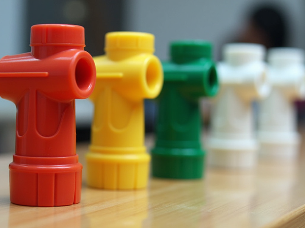 Set of colorful power washer nozzles