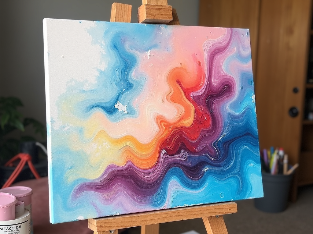 Completed painting with innovative tools