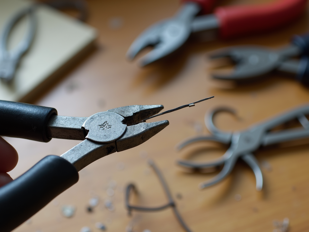 An adjustable wrench in use, tightening a bolt.