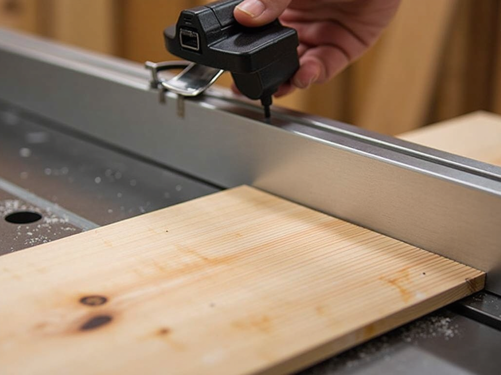 Table saw with safety features working