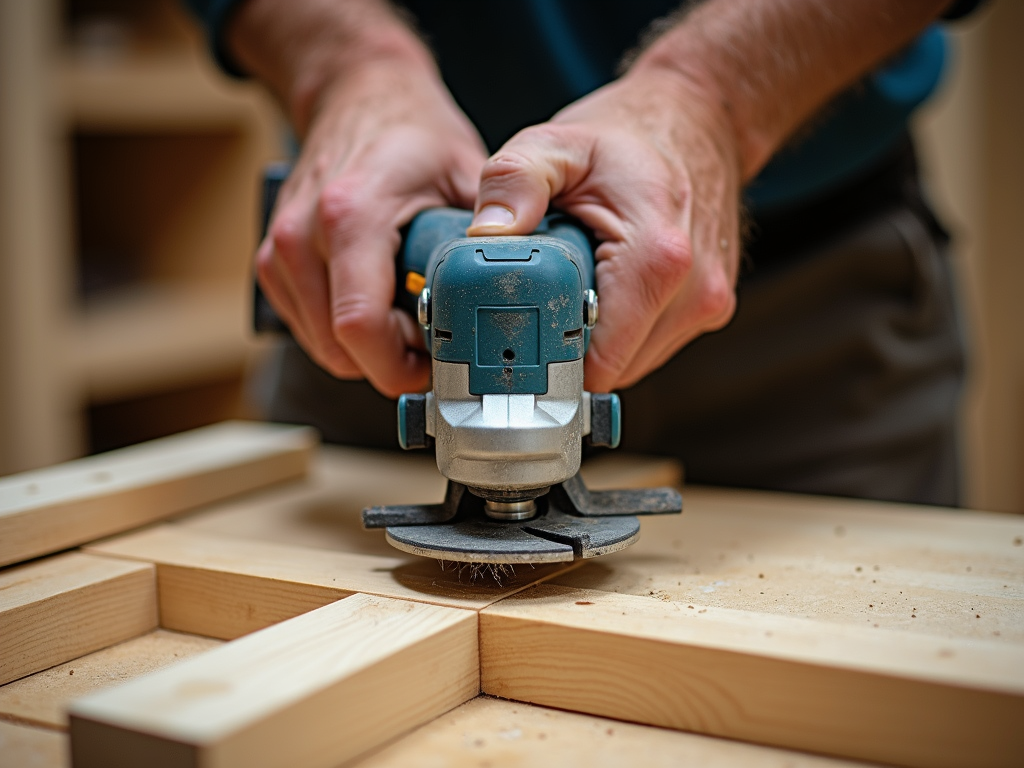 Craftsman using an oscillating multi-tool