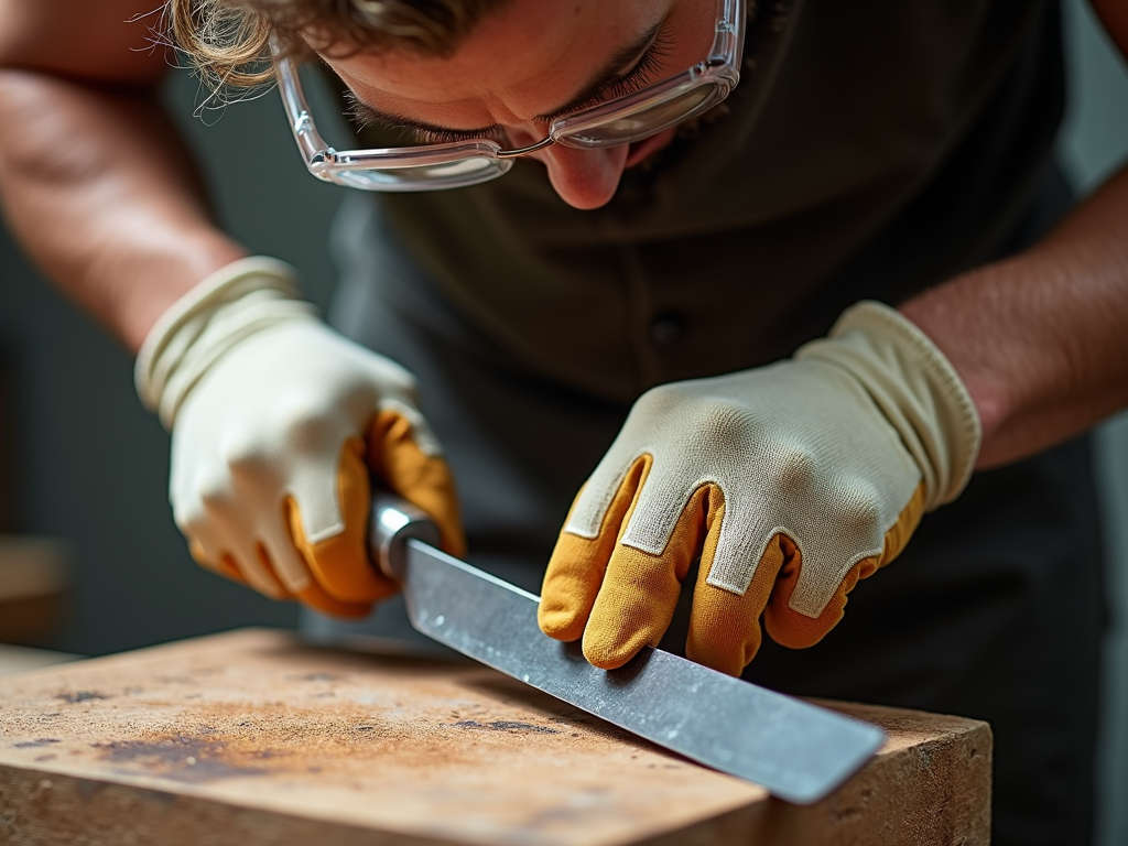 Safety precautions while sharpening tools
