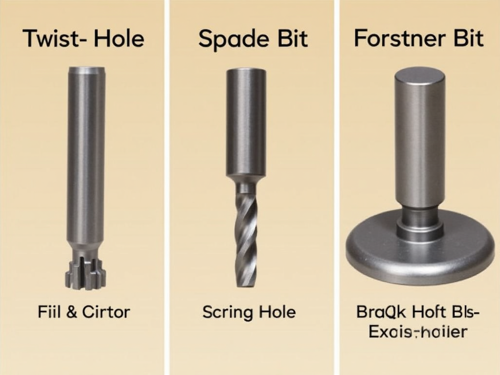 Comparison of holes made with different drill bits