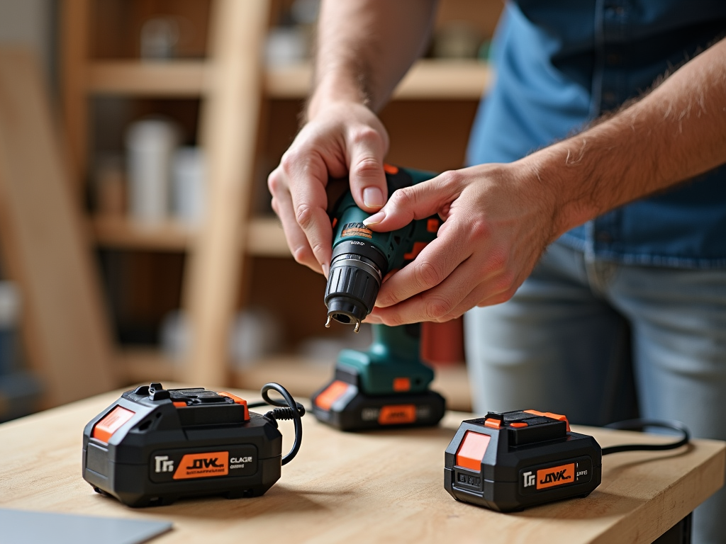 Preparing a cordless drill