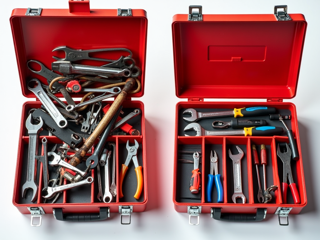 Before and after: traditional vs. smart toolbox