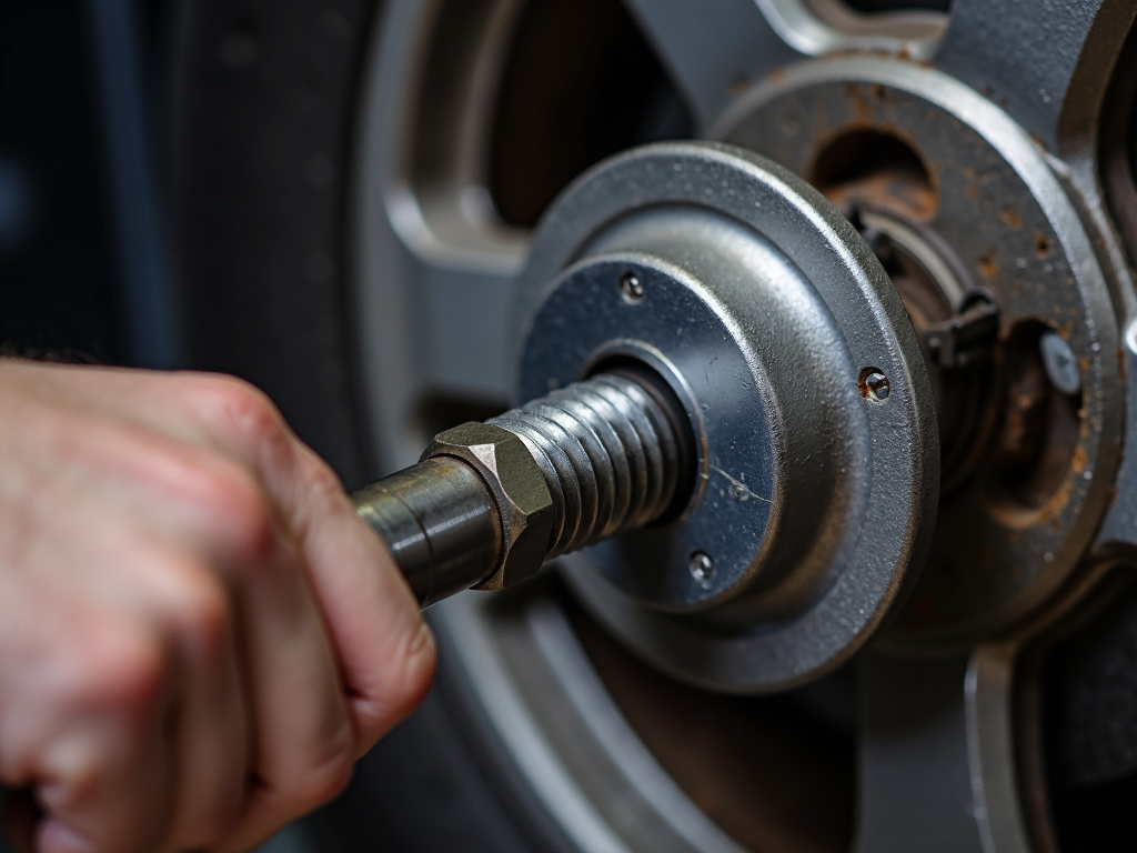 Correct use of a wrench.