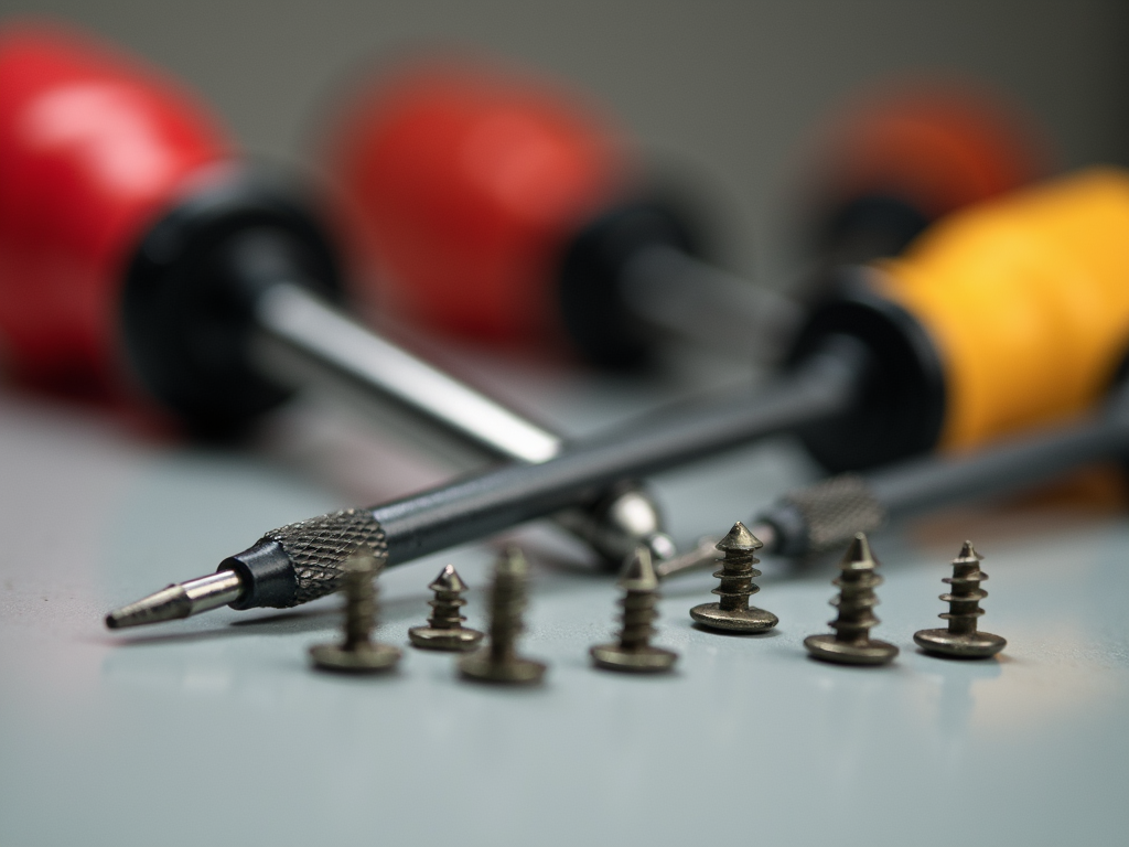 Screwdriver set with screws
