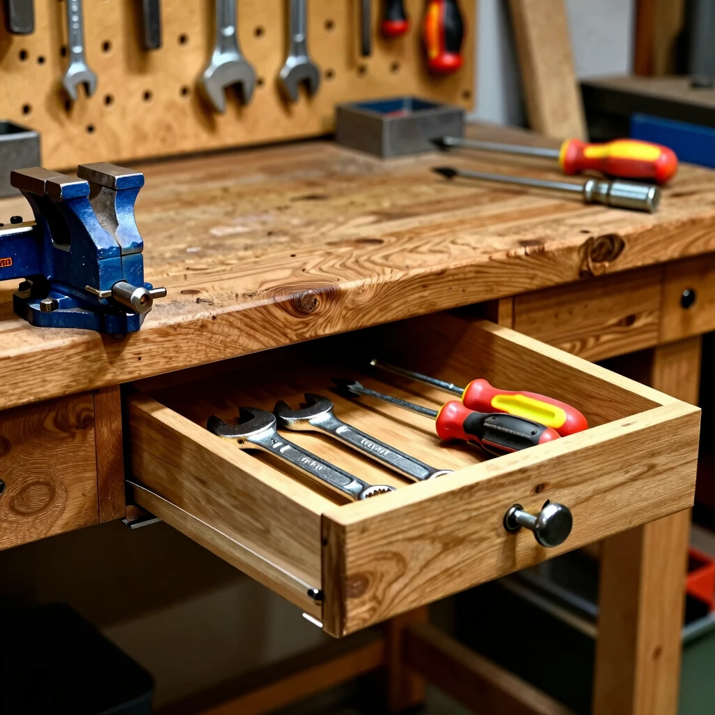 Workbench with storage features