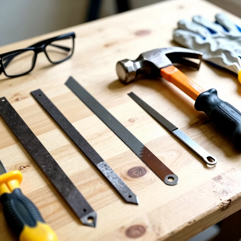 Organized selection of safe hand tools for metalworking beginners