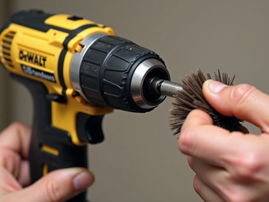 Cleaning a power drill