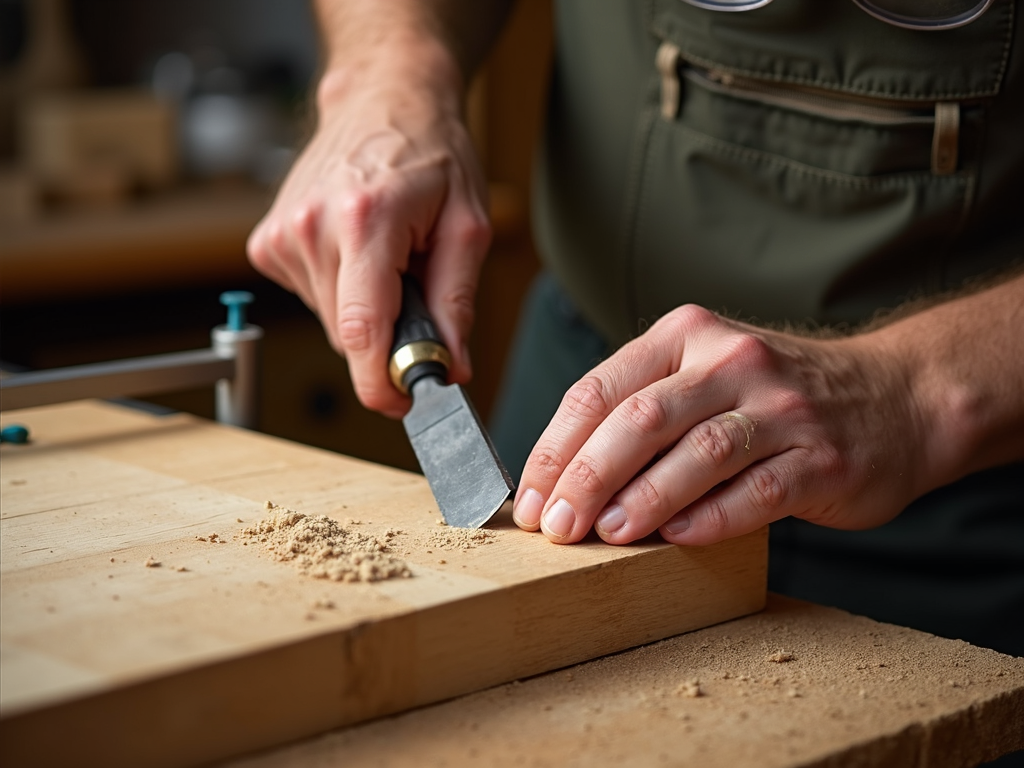 Correct technique for using a chisel safely