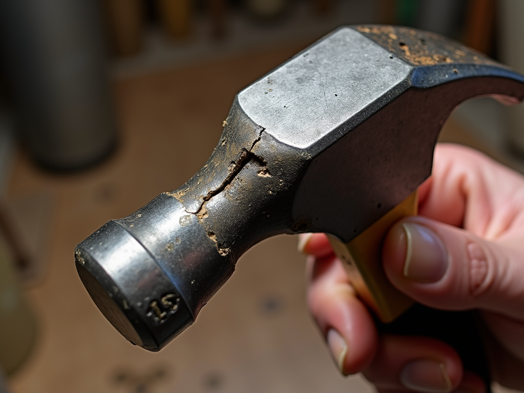 Inspecting a hammer for wear