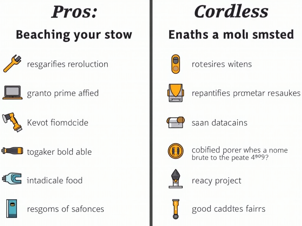 Infographic comparing corded and cordless power tools