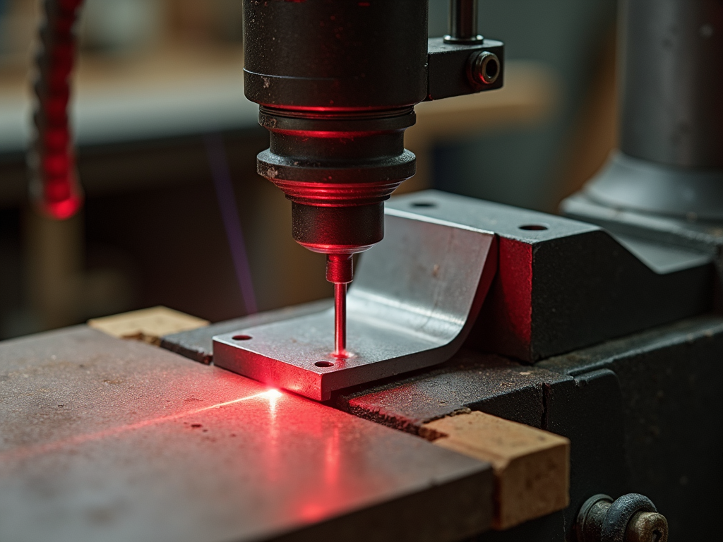 Drill press with vise and laser guide