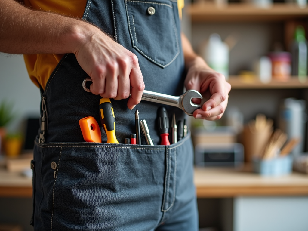 Organizing tools in fabric tool belt
