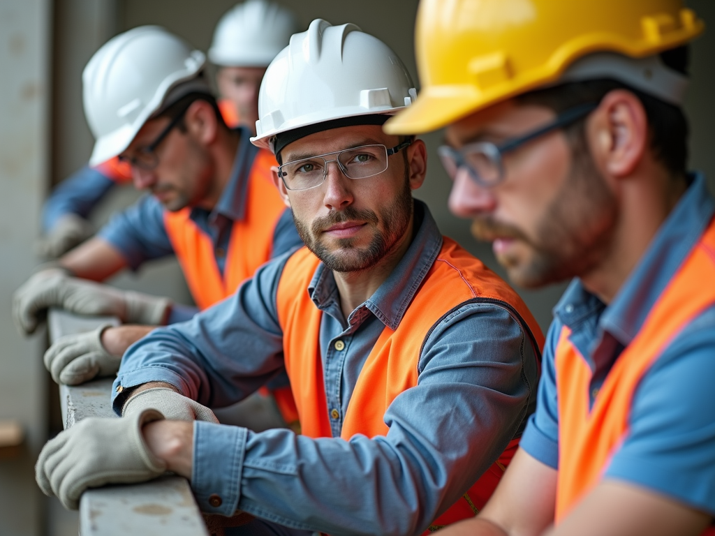 Safe construction site with maintained tools and safety gear