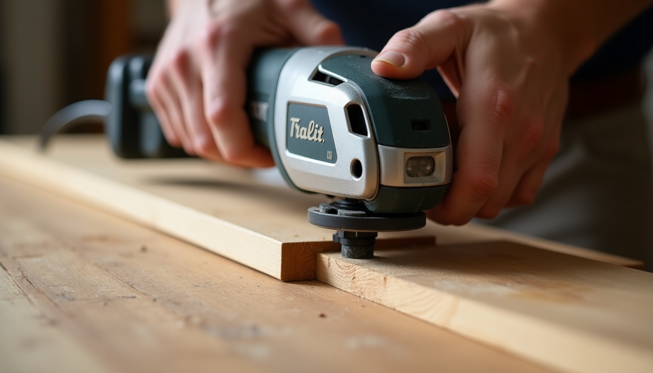 Oscillating multi-tool cutting wood