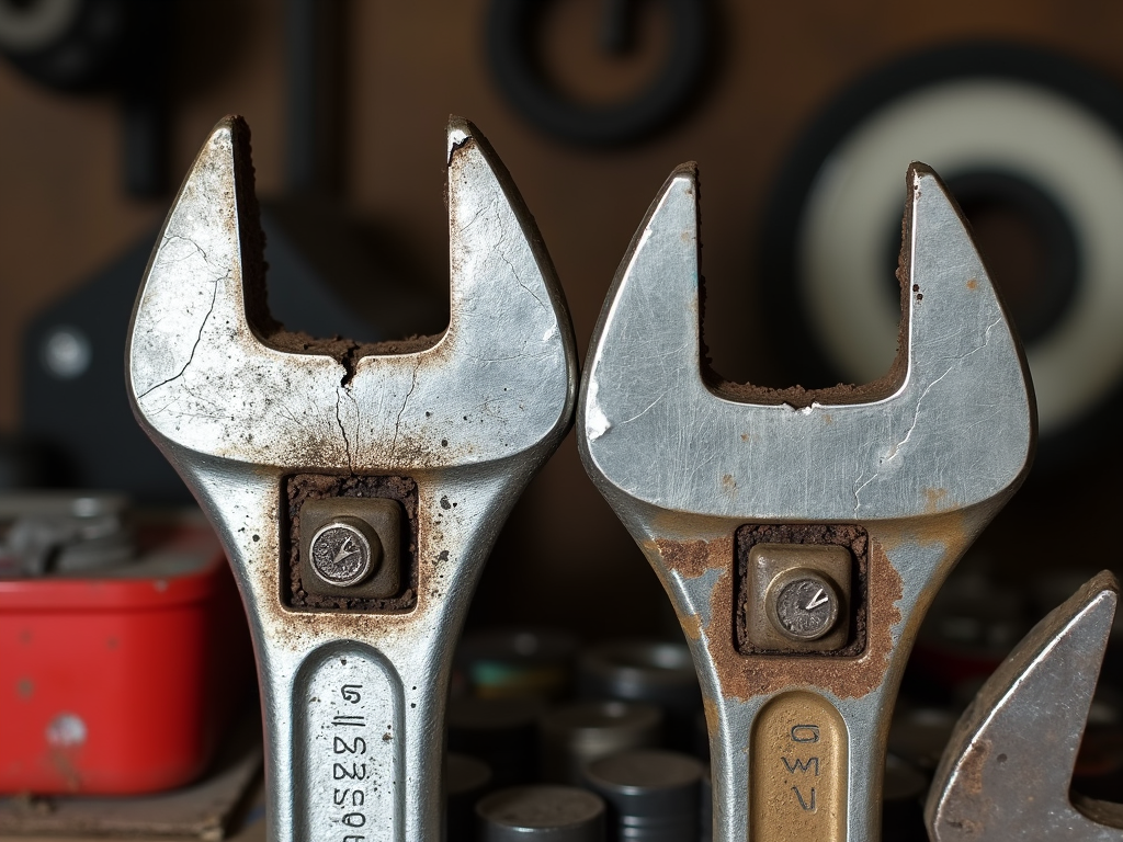 Old vs. new wrench comparison.