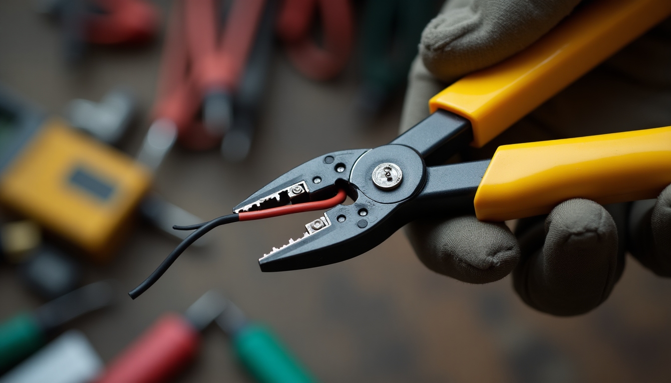 Lineman’s pliers in action