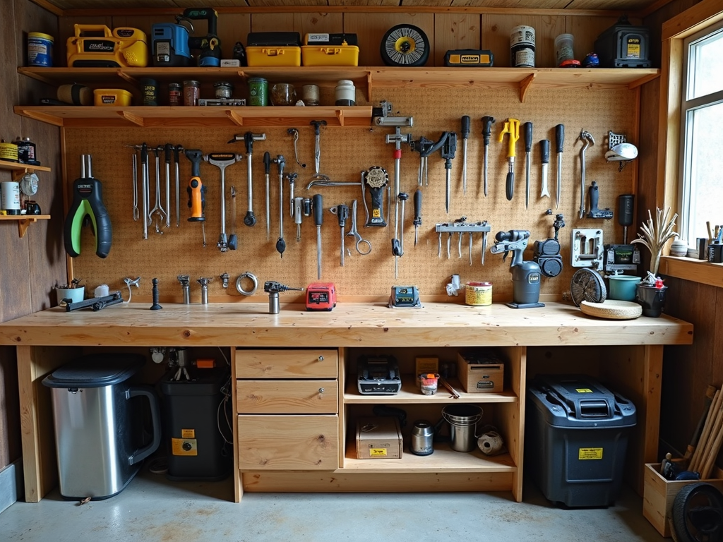 Efficiently organized small workshop.