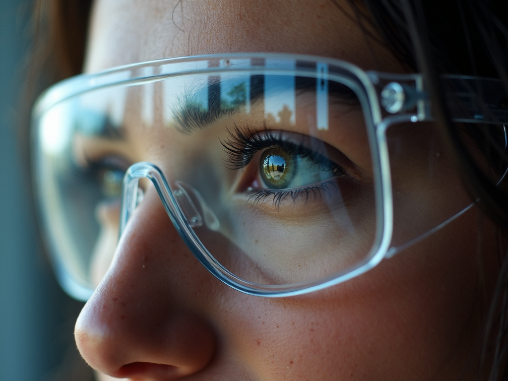 Safety glasses for eye protection