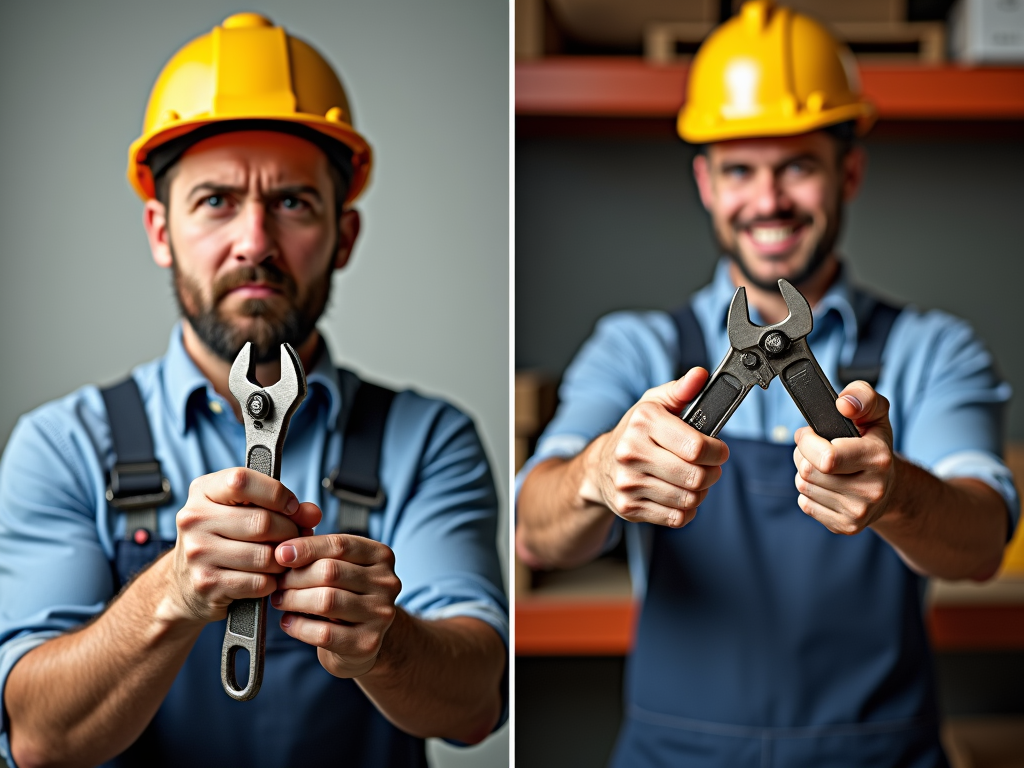 Worker comfort with traditional vs. ergonomic wrench