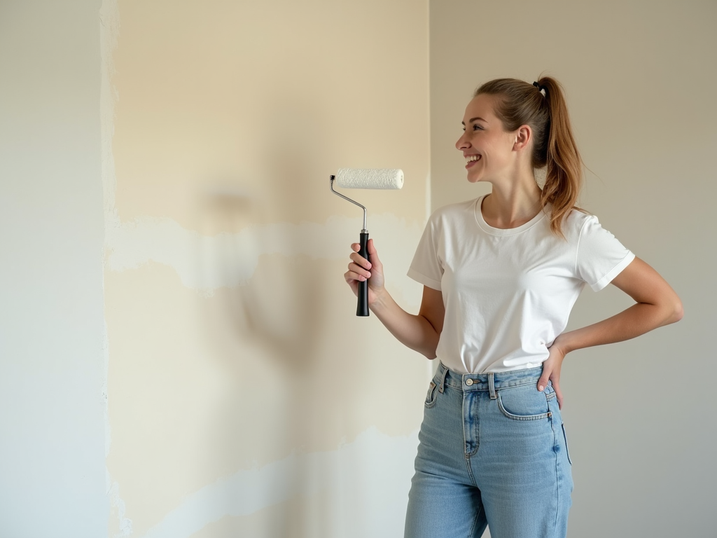 Finished DIY painted room