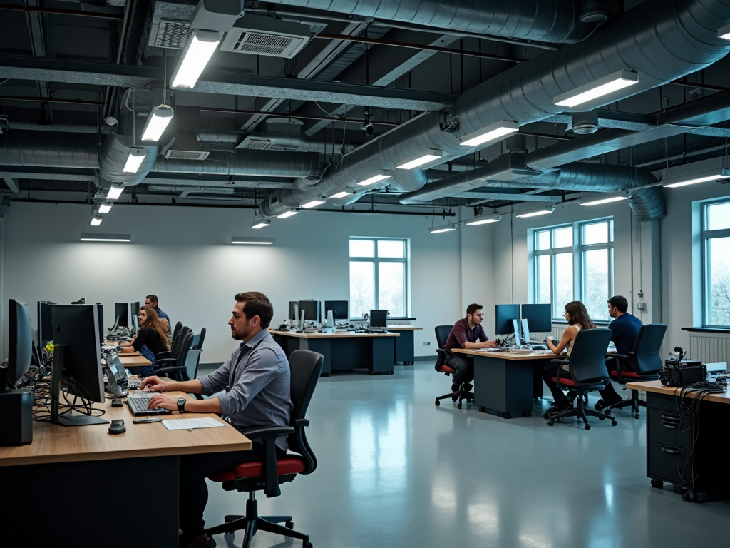 Well-lit workplace