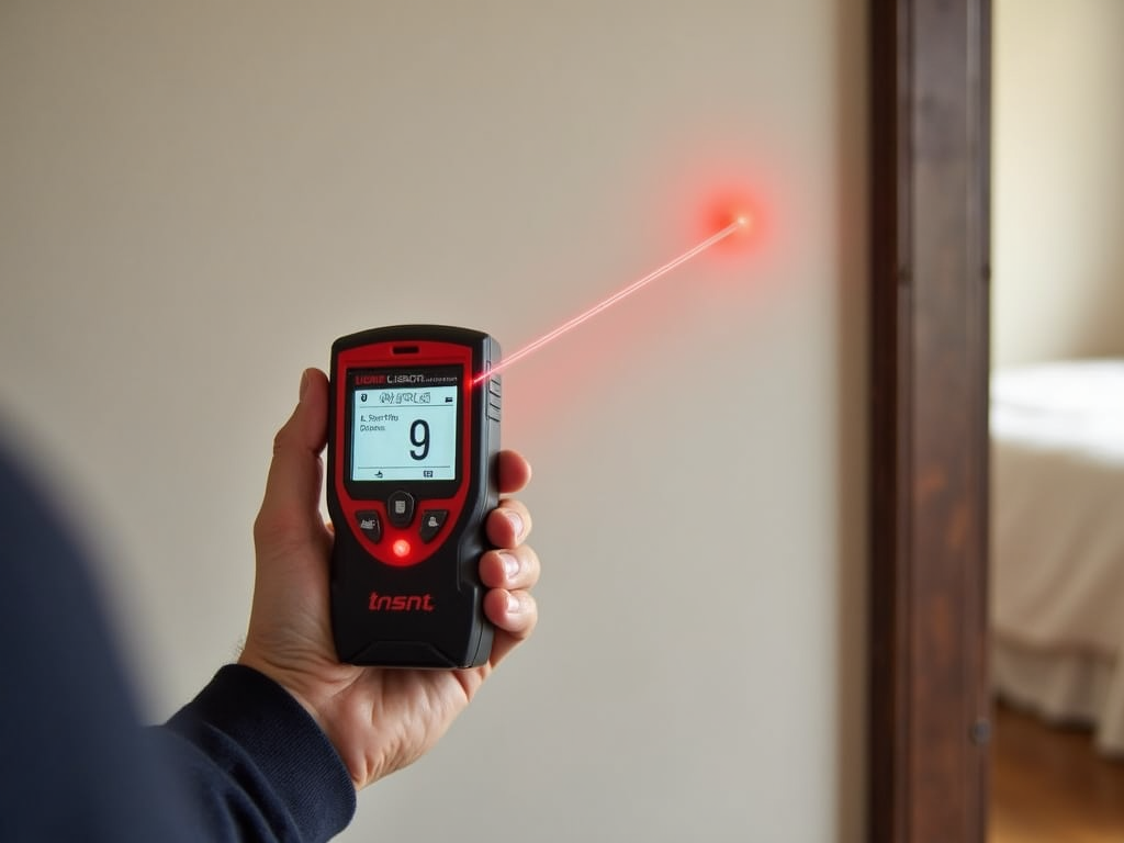 Laser distance measurer for precise measurements