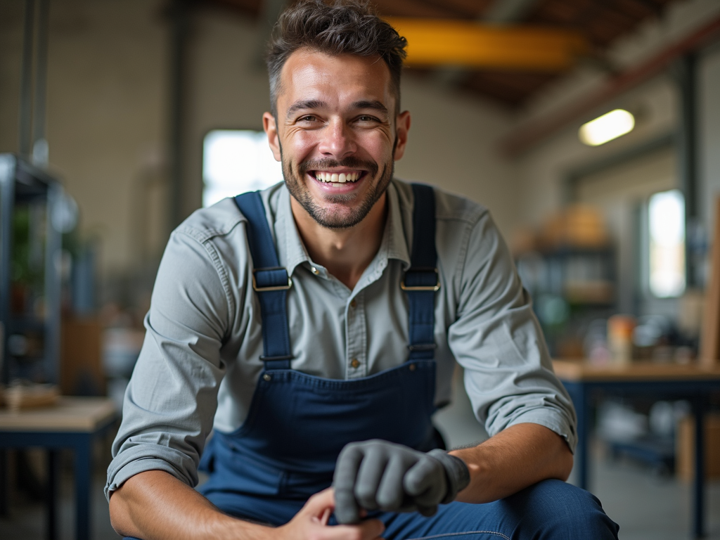 Worker comfortably using ergonomic tool