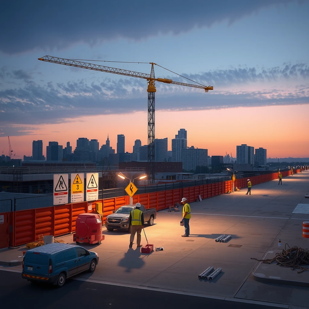 Organized and safe construction site