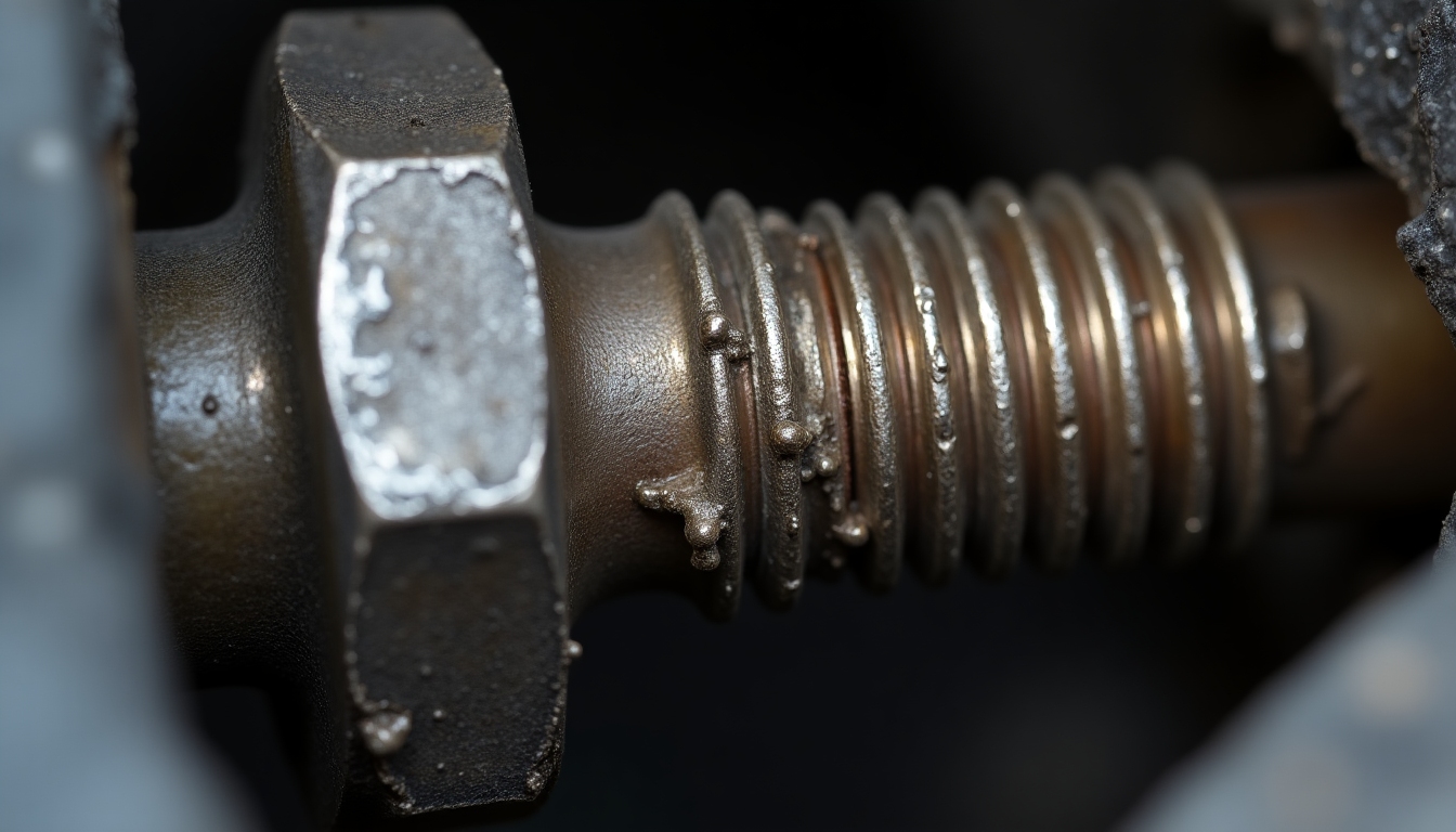 Bolt with damaged threads