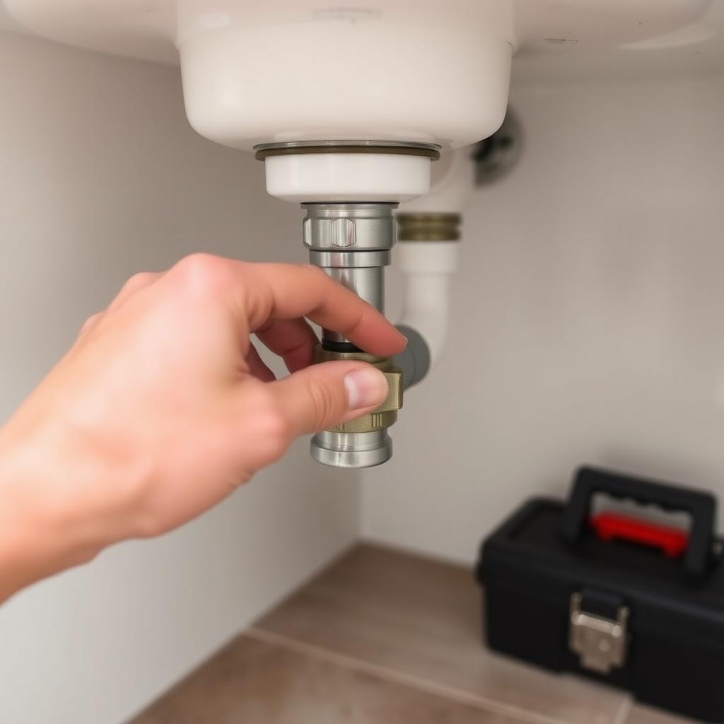 Turning off water supply valve