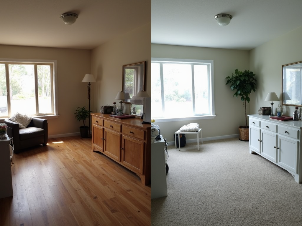 Before and after: Room makeover with paint.
