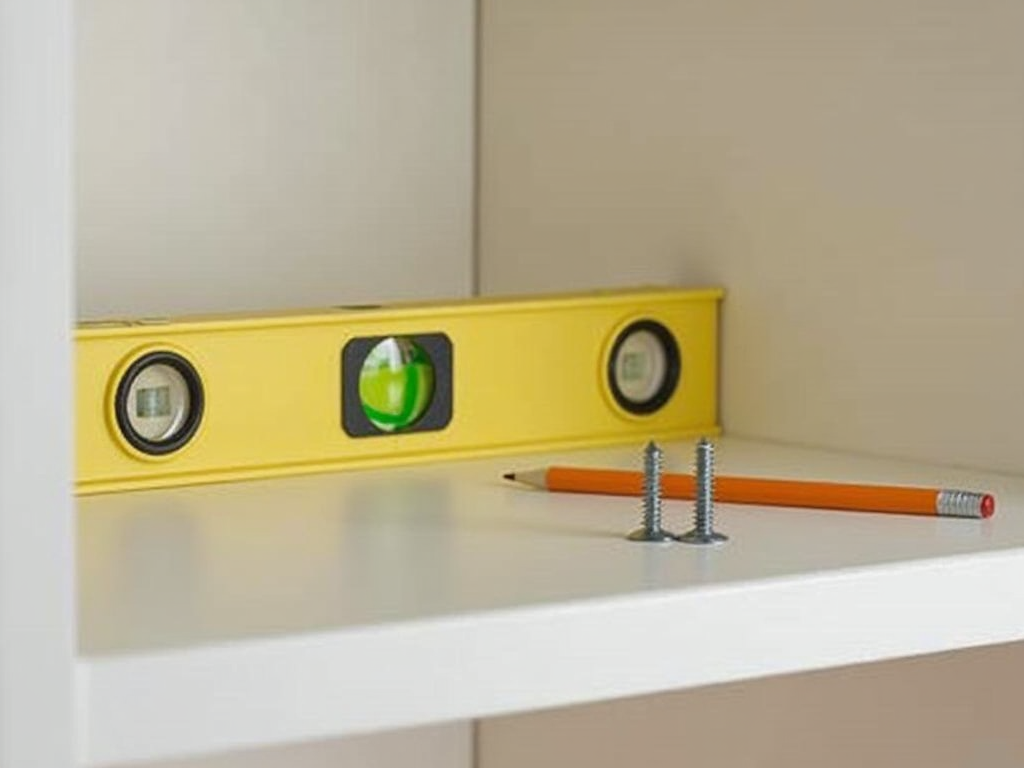 Level on a shelf