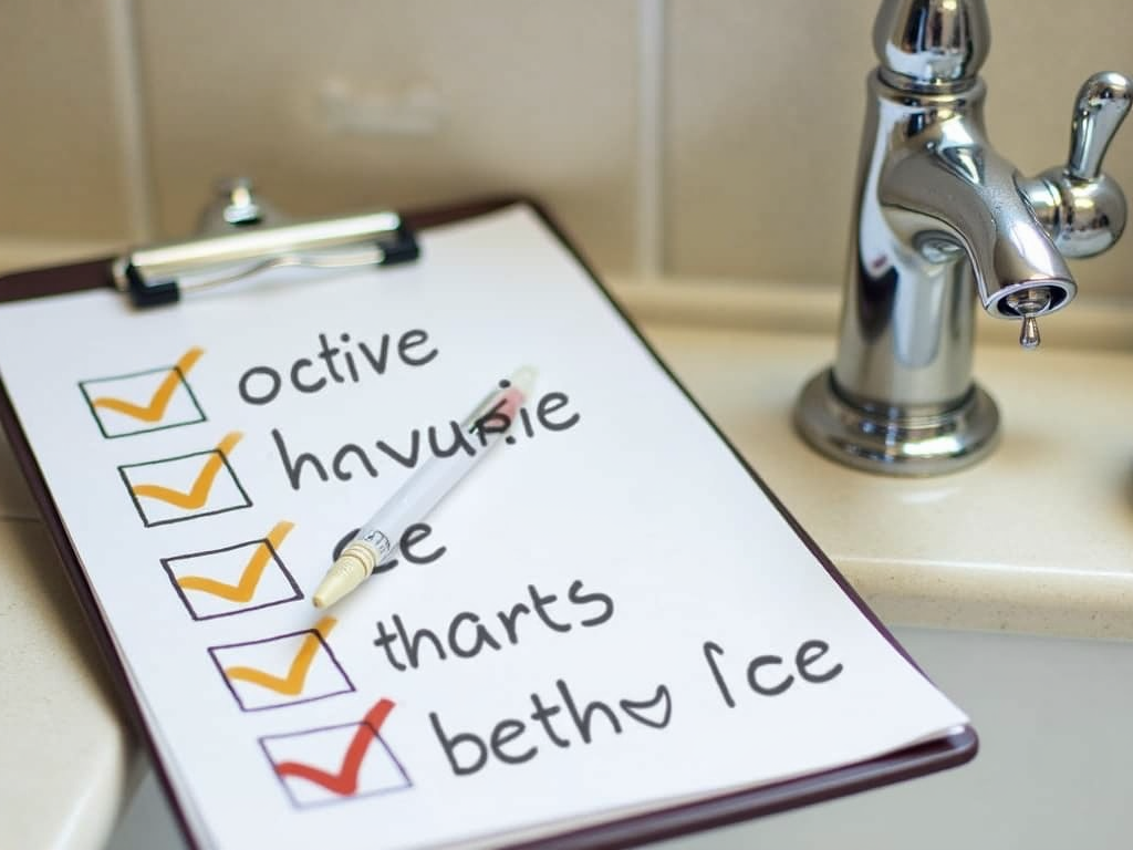 Plumbing maintenance checklist