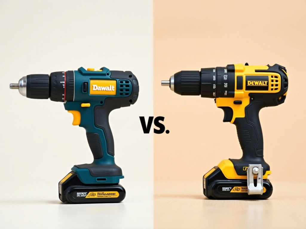Corded vs. cordless drills.