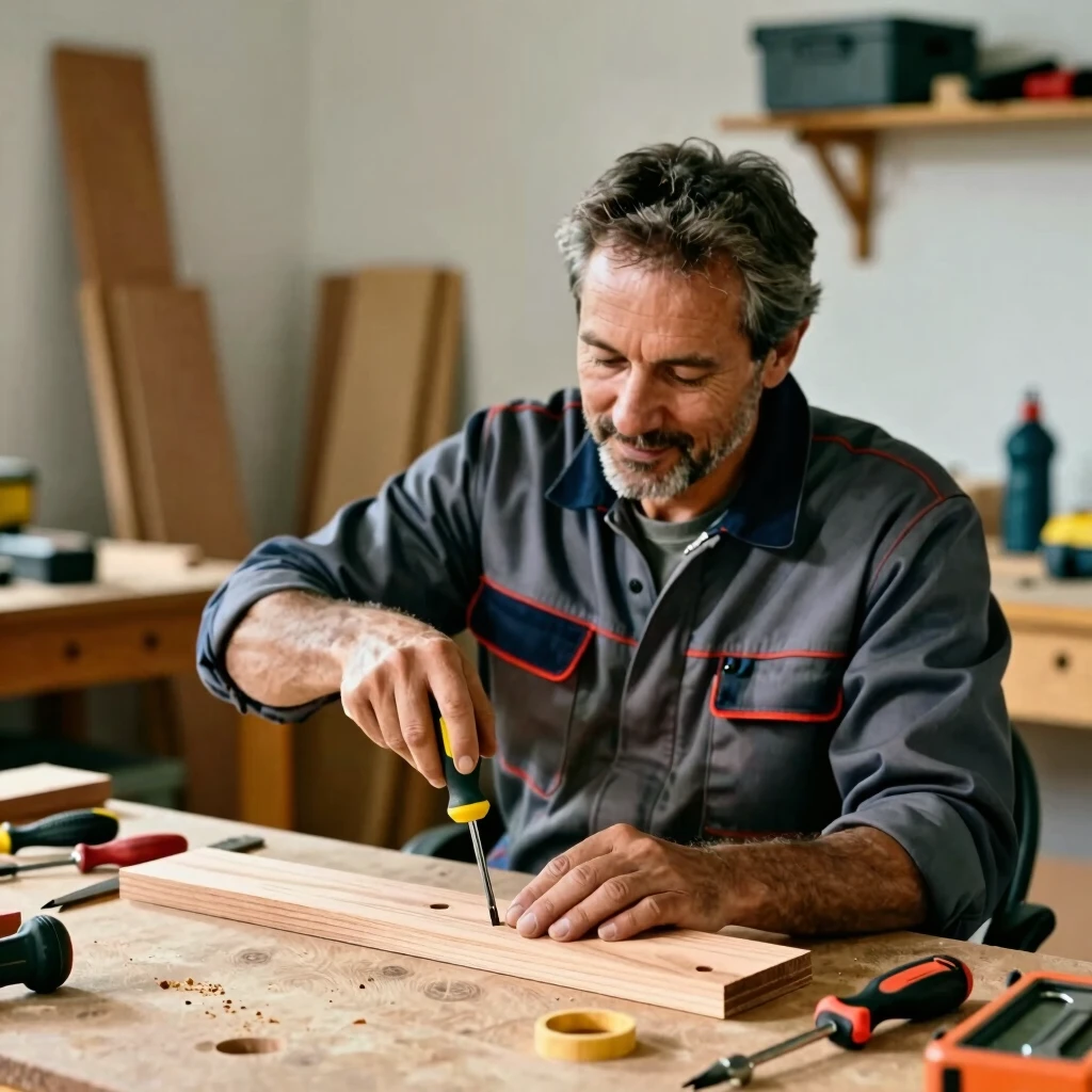 Tradesperson demonstrating comfort with ergonomic workman tools