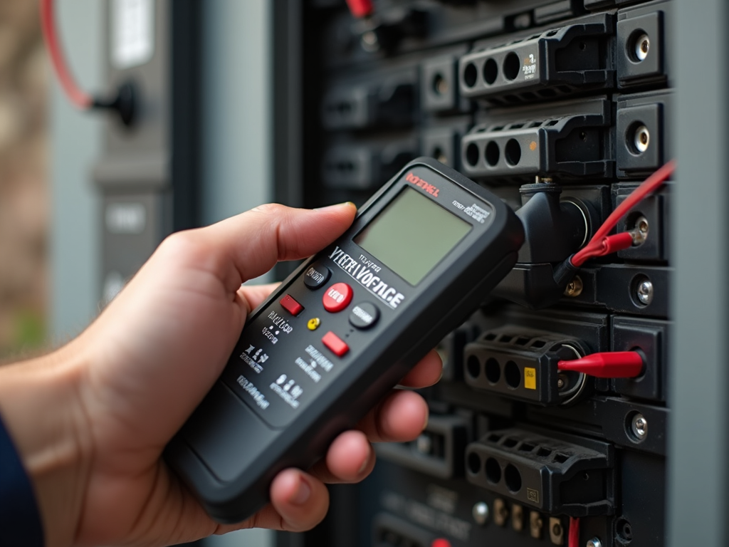 Checking voltage with a tester