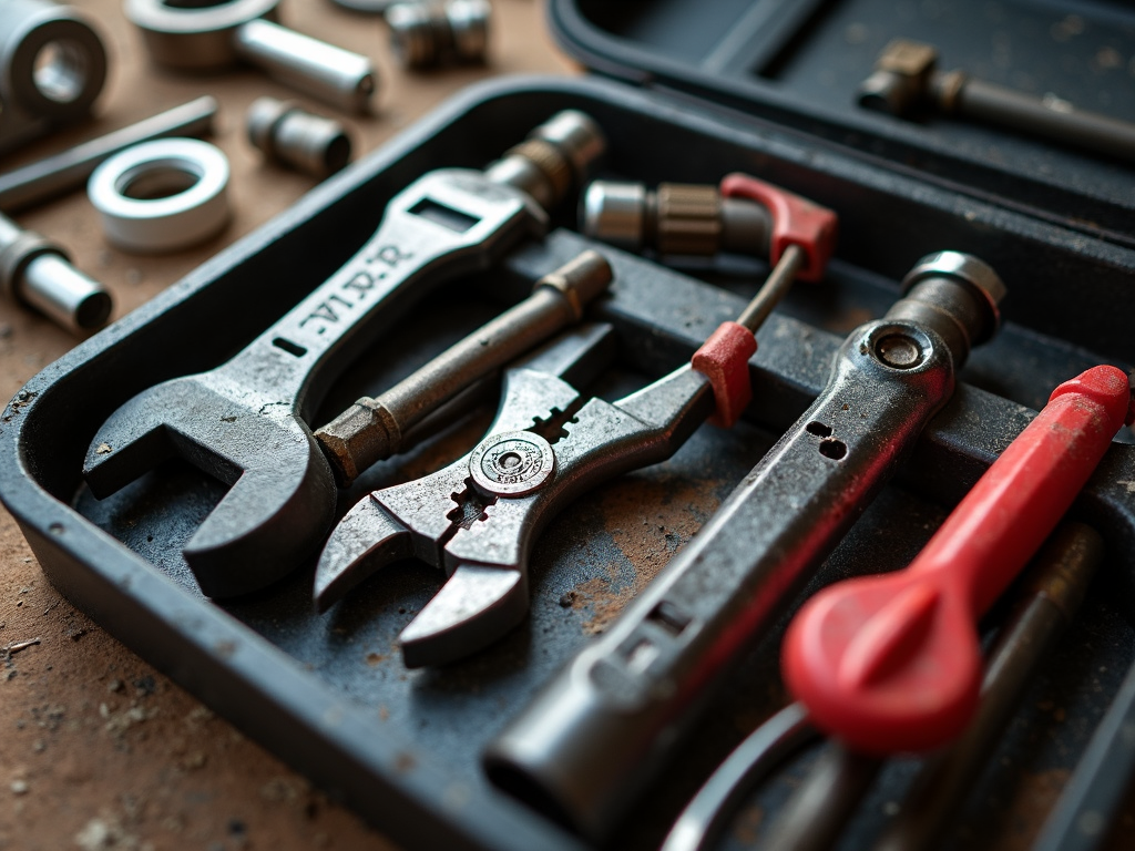 Plumber's toolbox with essential plumbing tools