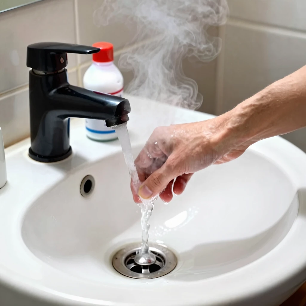 Unclogging a sink drain with a plunger