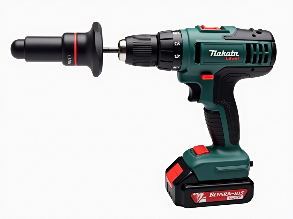 A contemporary cordless drill, representing the latest in power tool technology.