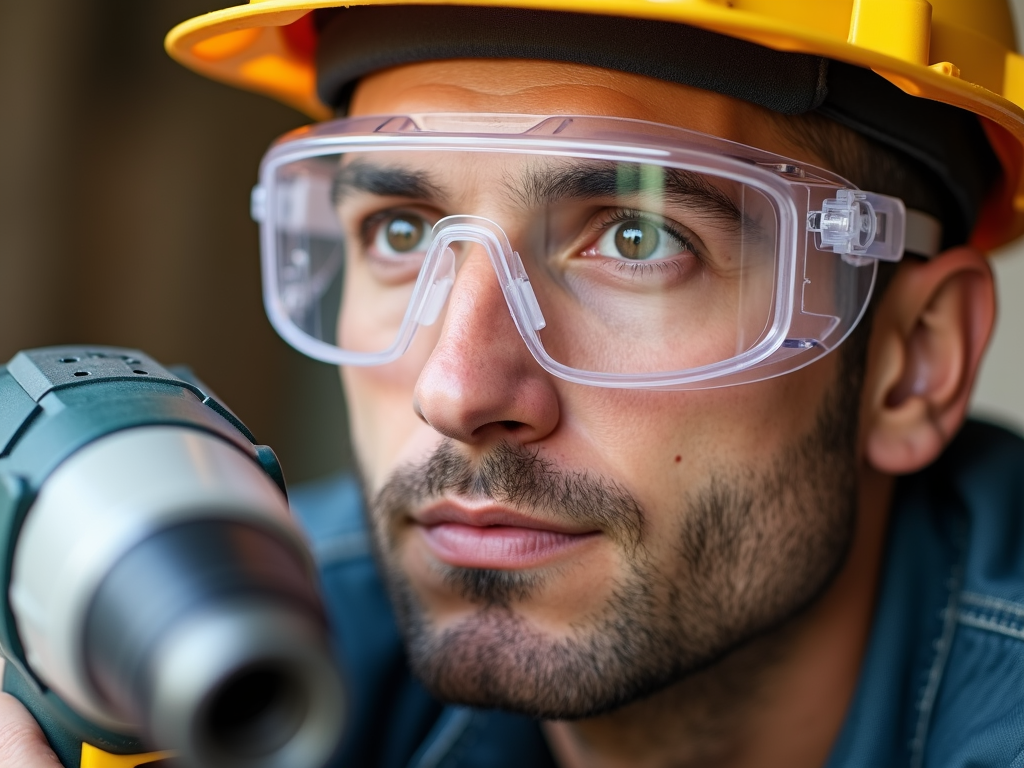 Safety goggles for power tool use